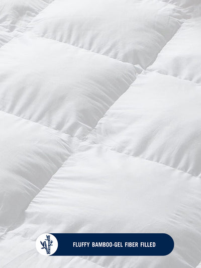 Super Soft Microfiber Double Comforter For All Weather <small> (solid-white)</small>