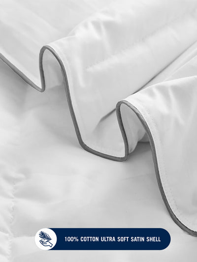Super Soft Microfiber Double Comforter For All Weather <small> (solid-white)</small>