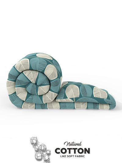 Super Soft Microfiber Double Comforter For All Weather <small> (floral-teal)</small>