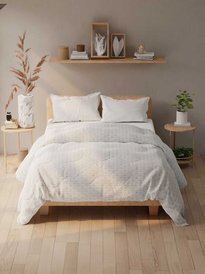 Super Soft Microfiber Double Comforter For All Weather <small> (geometric-grey)</small>