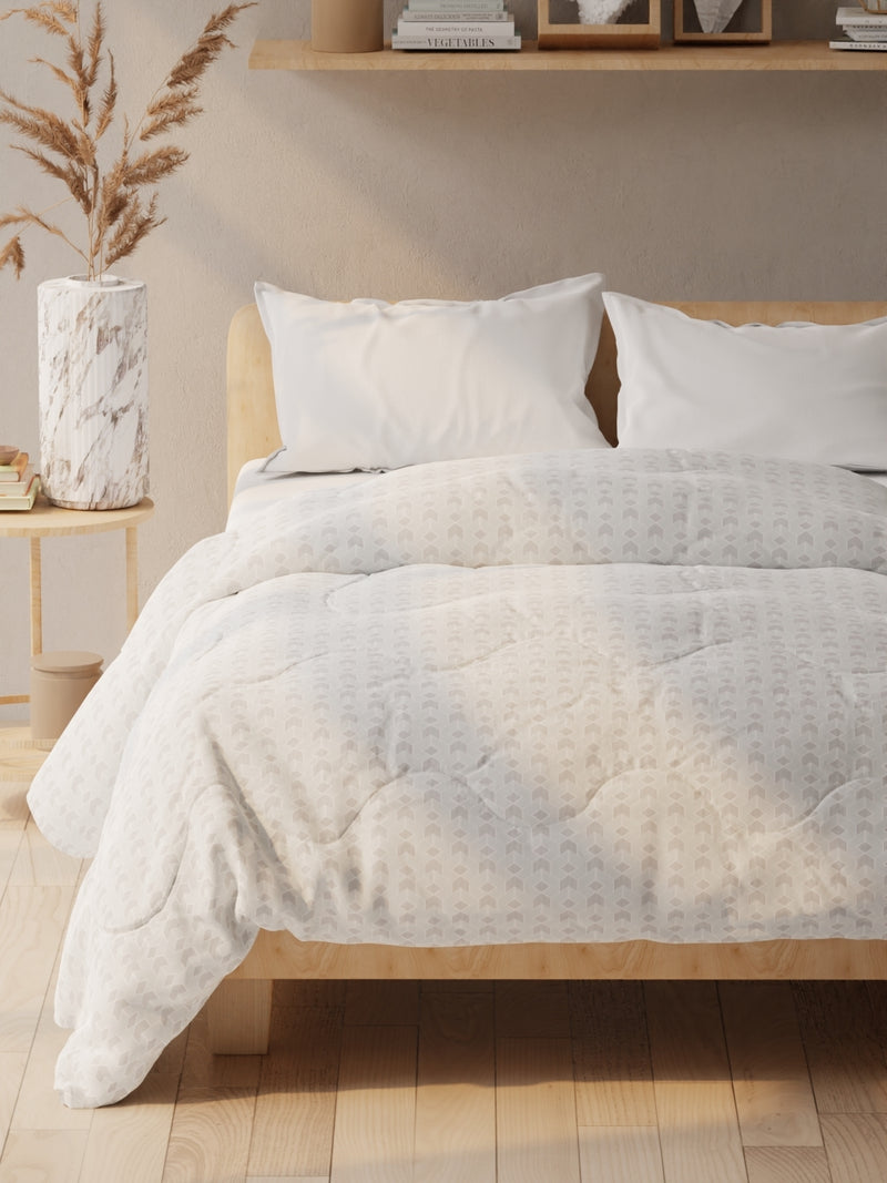 Super Soft Microfiber Double Comforter For All Weather <small> (geometric-grey)</small>