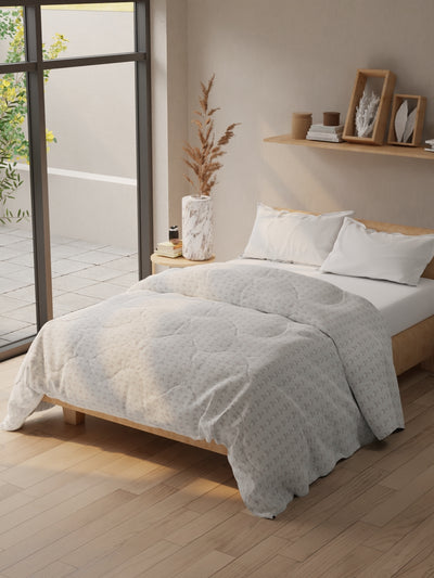 Super Soft Microfiber Double Comforter For All Weather <small> (geometric-grey)</small>