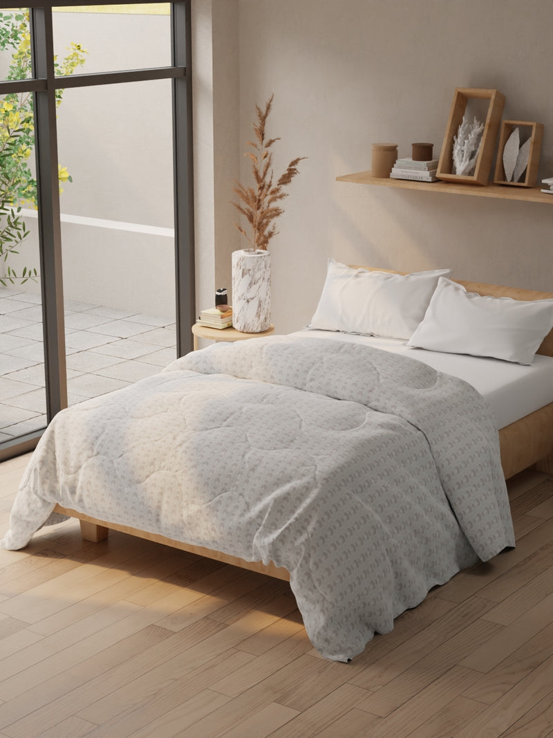 Super Soft Microfiber Double Comforter For All Weather <small> (geometric-grey)</small>