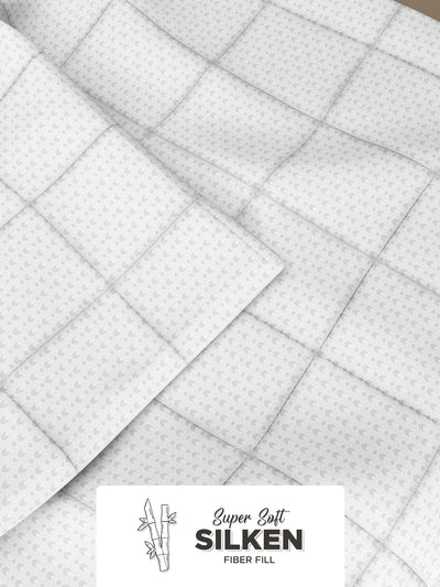 Super Soft Microfiber Double Comforter For All Weather <small> (geometric-grey)</small>