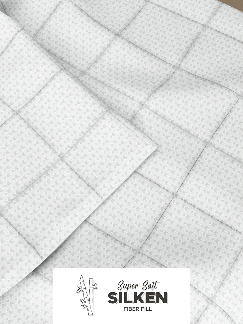 Super Soft Microfiber Double Comforter For All Weather <small> (geometric-grey)</small>
