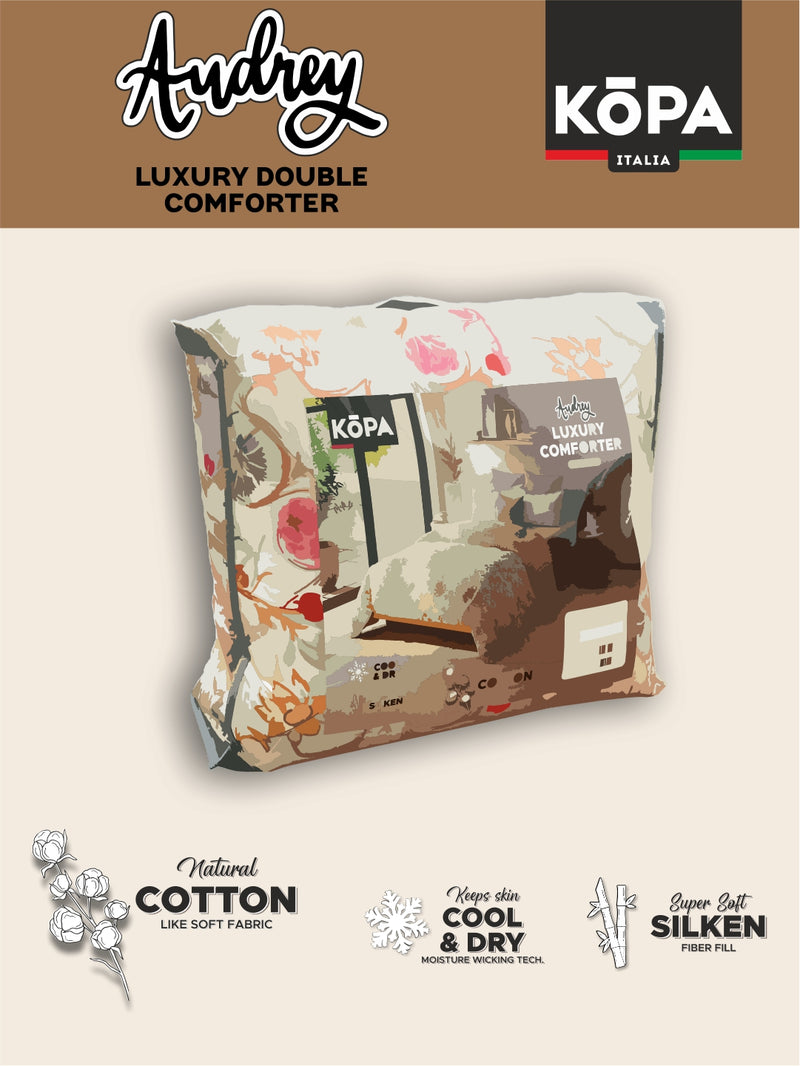 Super Soft Microfiber Double Comforter For All Weather <small> (geometric-grey)</small>