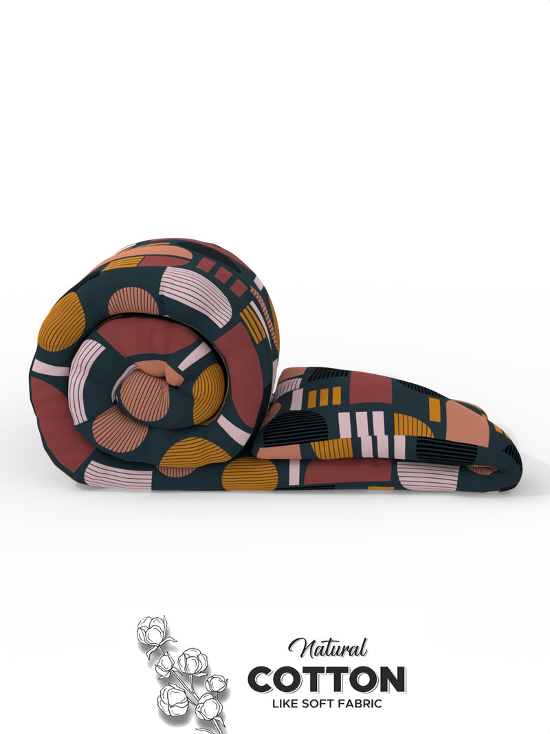 Super Soft Microfiber Double Comforter For All Weather <small> (geometric-orange/multi)</small>
