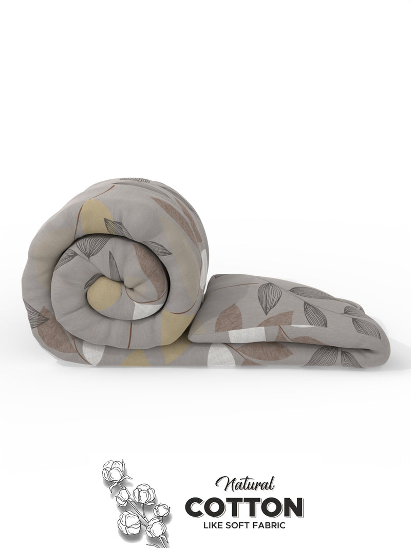 Super Soft Microfiber Double Comforter For All Weather <small> (floral-grey)</small>