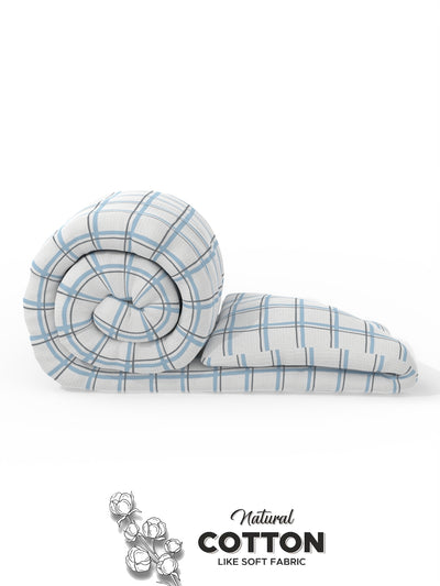 Super Soft Microfiber Double Comforter For All Weather <small> (floral-grey/blue)</small>
