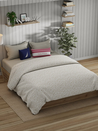 Super Fine 100% Egyptian Satin Cotton Comforter For All Weather <small> (ornamental-brown)</small>