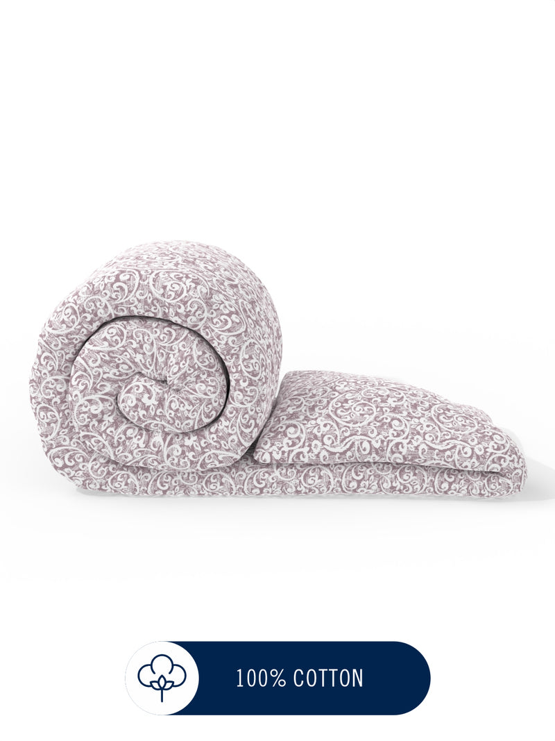 Super Fine 100% Egyptian Satin Cotton Comforter For All Weather <small> (ornamental-pink)</small>