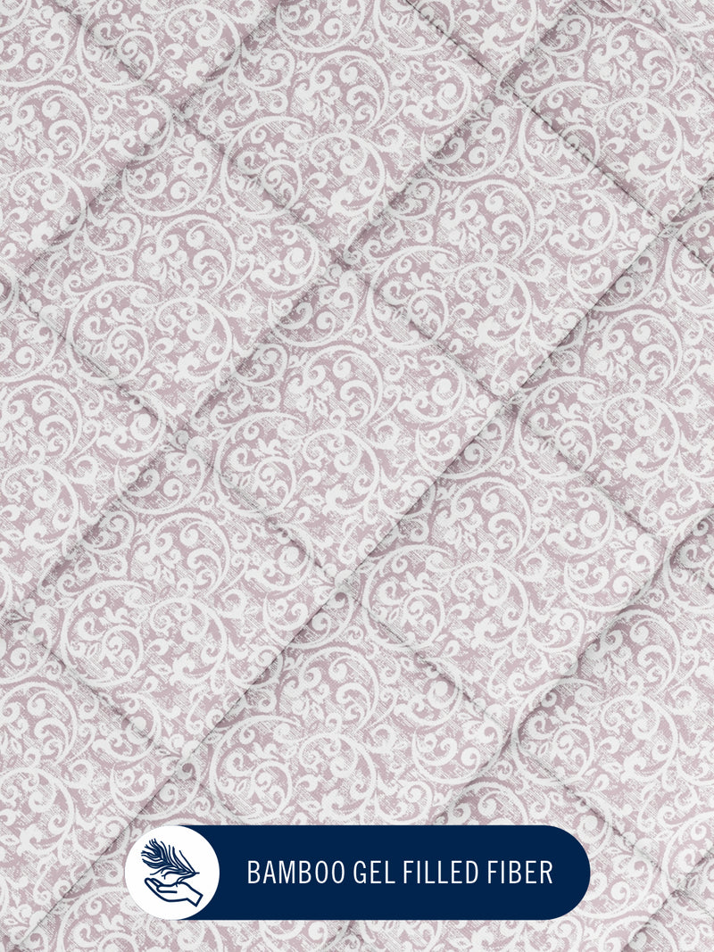 Super Fine 100% Egyptian Satin Cotton Comforter For All Weather <small> (ornamental-pink)</small>