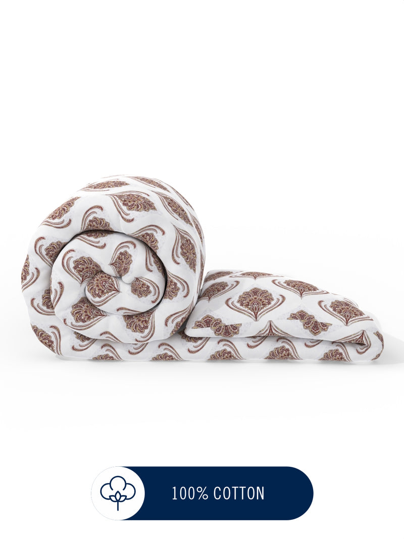 Super Fine 100% Egyptian Satin Cotton Comforter For All Weather <small> (ornamental-pink)</small>