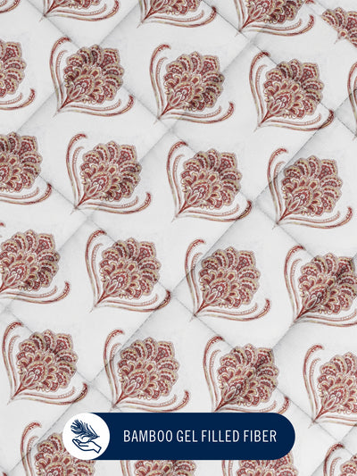 Super Fine 100% Egyptian Satin Cotton Comforter For All Weather <small> (ornamental-pink)</small>