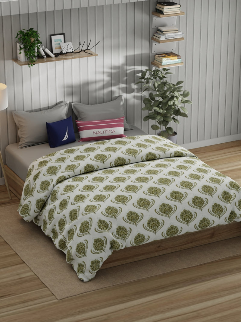 Super Fine 100% Egyptian Satin Cotton Comforter For All Weather <small> (ornamental-sage)</small>
