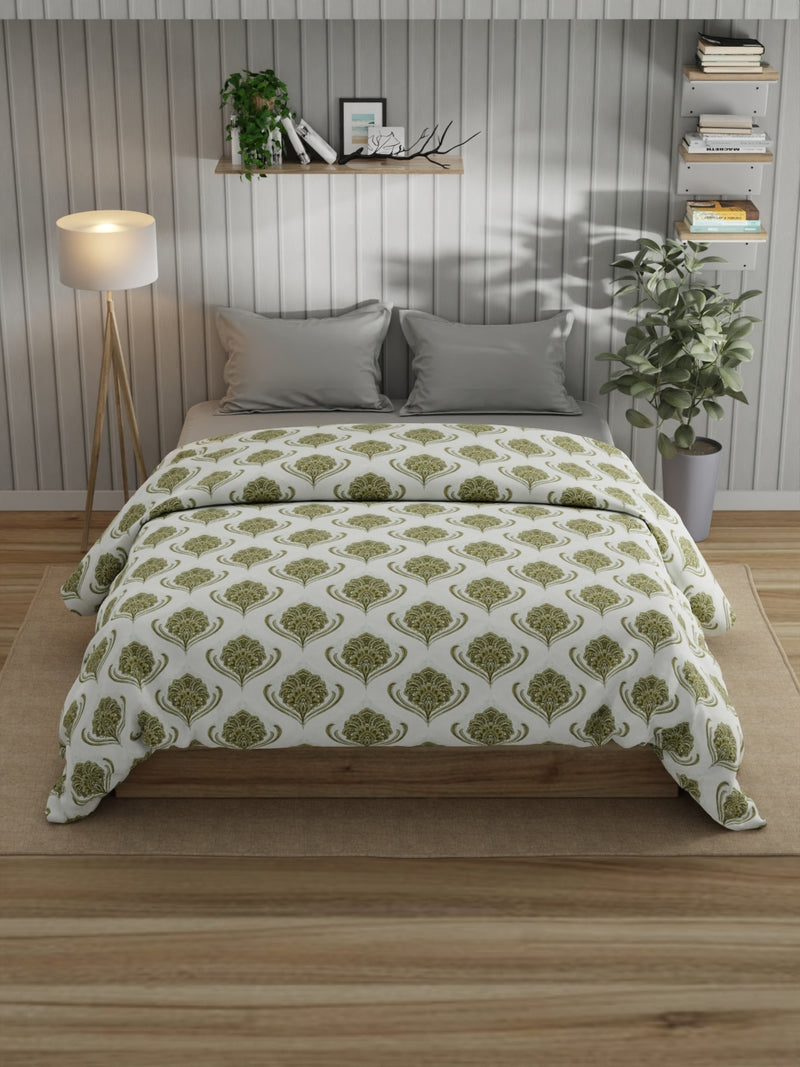 Super Fine 100% Egyptian Satin Cotton Comforter For All Weather <small> (ornamental-sage)</small>