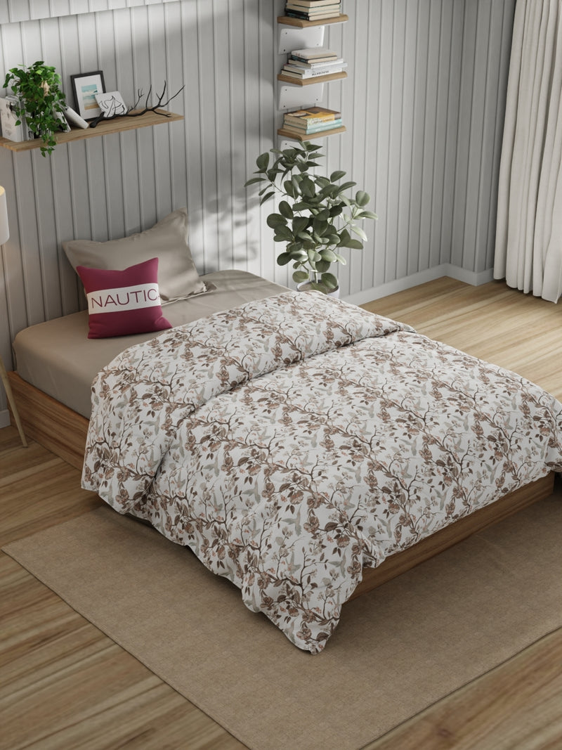 Super Fine 100% Egyptian Satin Cotton Comforter For All Weather <small> (floral-multi)</small>