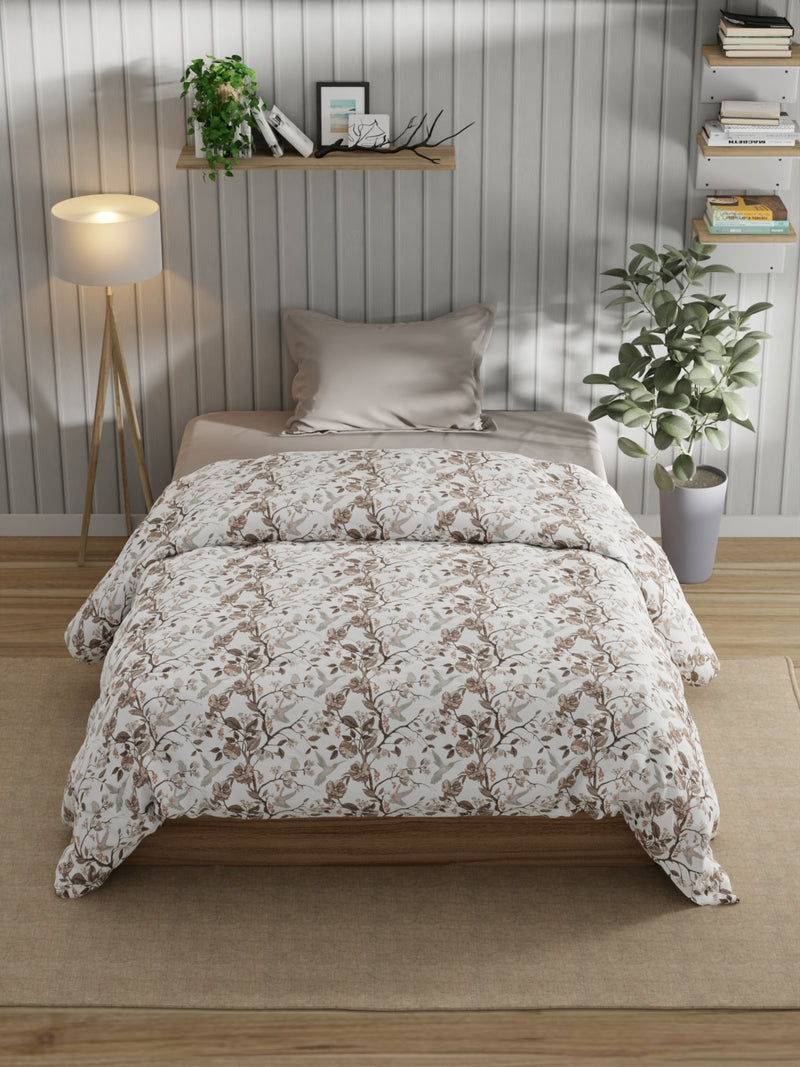 Super Fine 100% Egyptian Satin Cotton Comforter For All Weather <small> (floral-multi)</small>