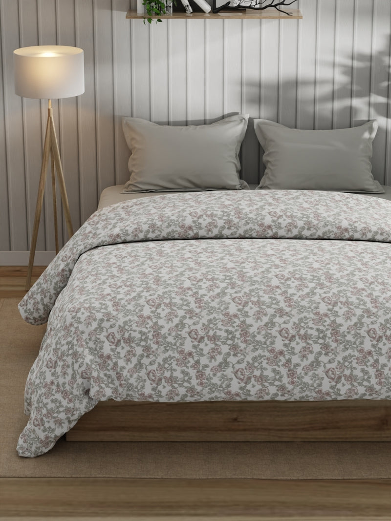 Super Fine 100% Egyptian Satin Cotton Comforter For All Weather <small> (floral-multi)</small>