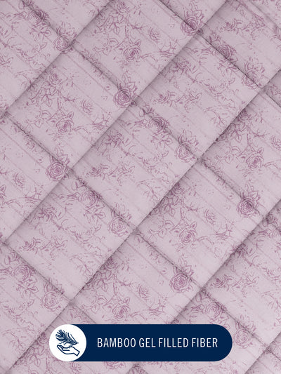 Super Fine 100% Egyptian Satin Cotton Comforter For All Weather <small> (floral-pink)</small>