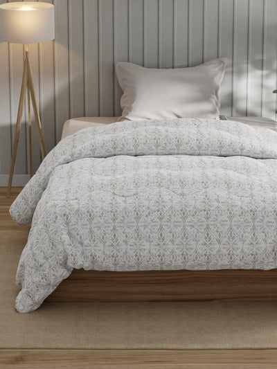 Super Fine 100% Egyptian Satin Cotton Comforter For All Weather <small> (floral-lavender)</small>