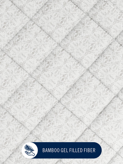 Super Fine 100% Egyptian Satin Cotton Comforter For All Weather <small> (floral-lavender)</small>