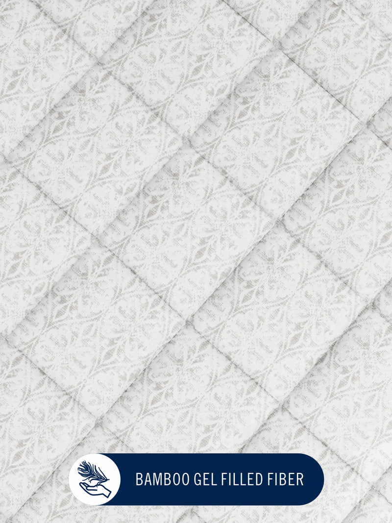 Super Fine 100% Egyptian Satin Cotton Comforter For All Weather <small> (floral-lavender)</small>