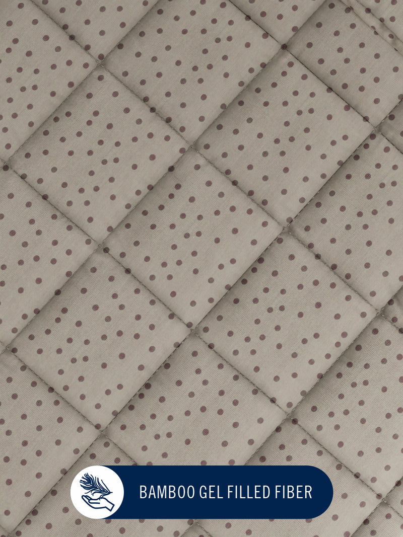 Super Fine 100% Egyptian Satin Cotton Comforter For All Weather <small> (geometric-khaki)</small>