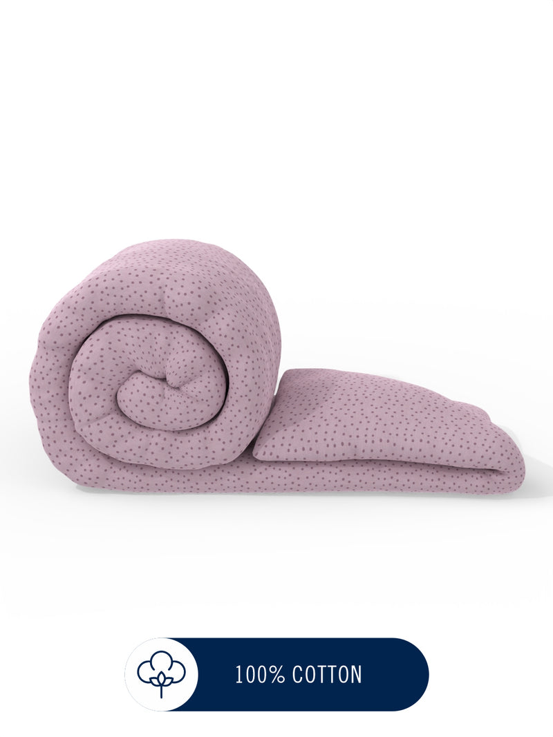 Super Fine 100% Egyptian Satin Cotton Comforter For All Weather <small> (geometric-pink)</small>