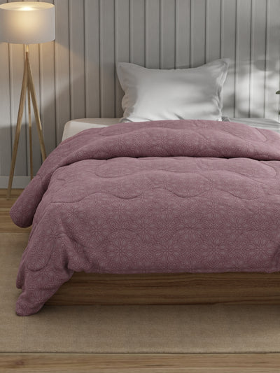 Super Fine 100% Egyptian Satin Cotton Comforter For All Weather <small> (floral-pink)</small>