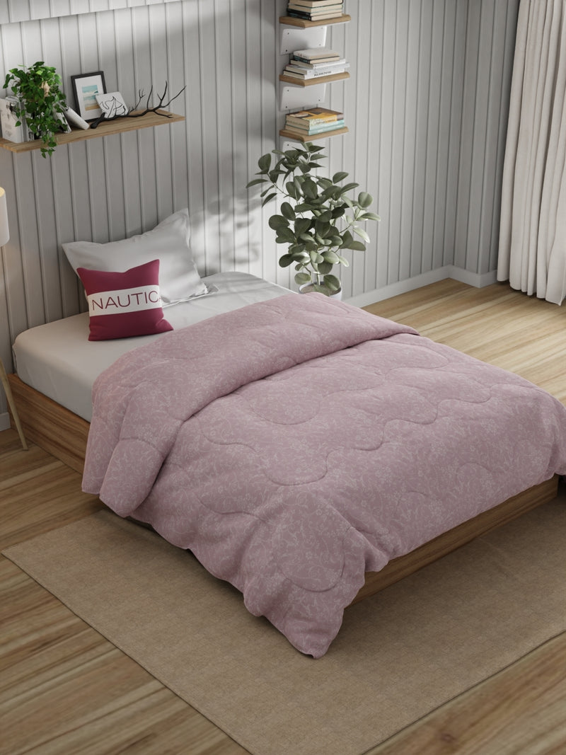 Super Fine 100% Egyptian Satin Cotton Comforter For All Weather <small> (abstract-pink)</small>