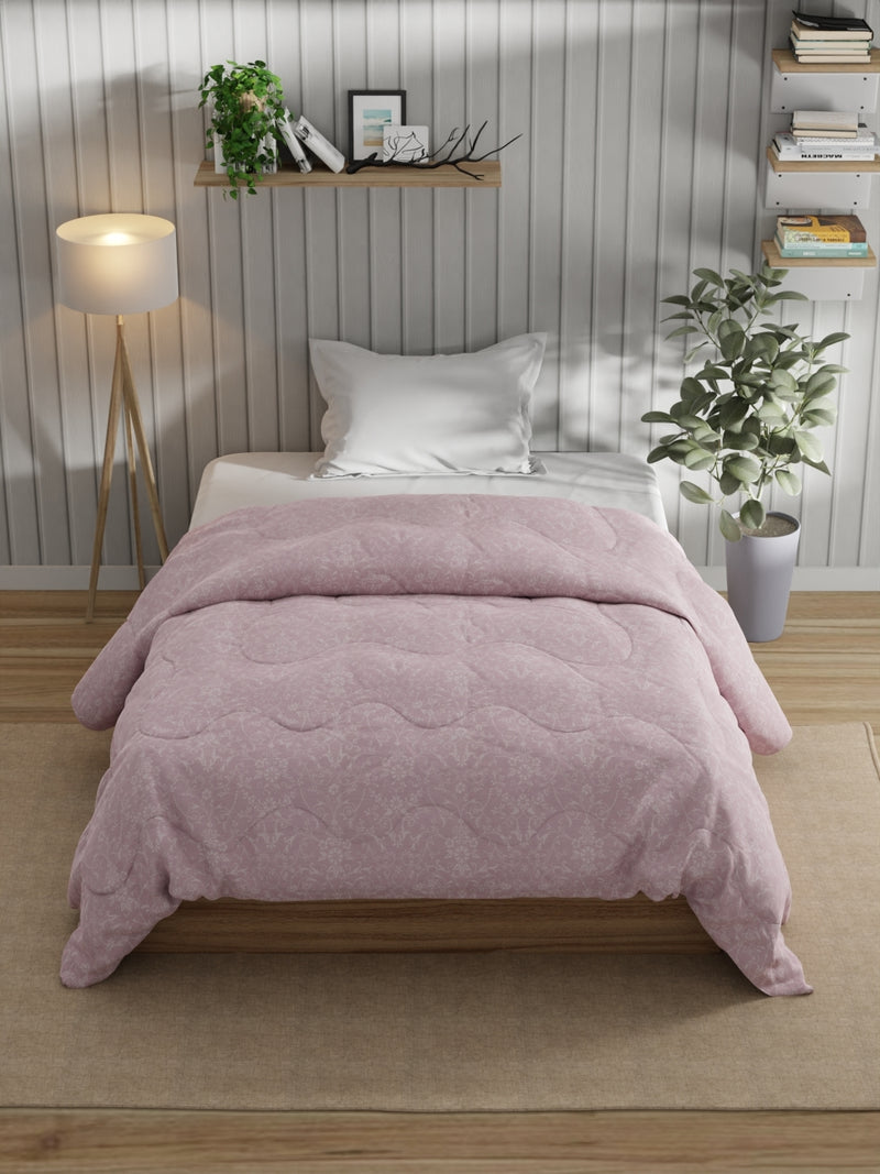 Super Fine 100% Egyptian Satin Cotton Comforter For All Weather <small> (abstract-pink)</small>