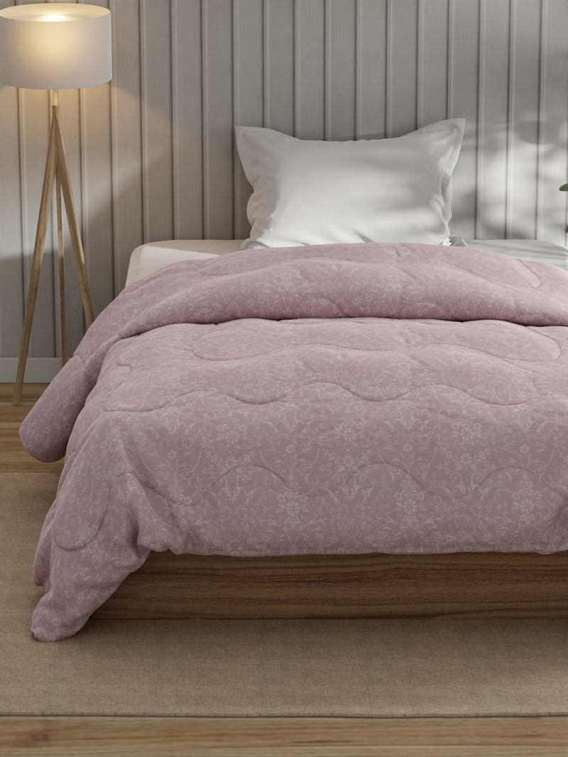 Super Fine 100% Egyptian Satin Cotton Comforter For All Weather <small> (abstract-pink)</small>