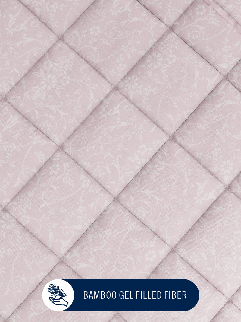 Super Fine 100% Egyptian Satin Cotton Comforter For All Weather <small> (abstract-pink)</small>