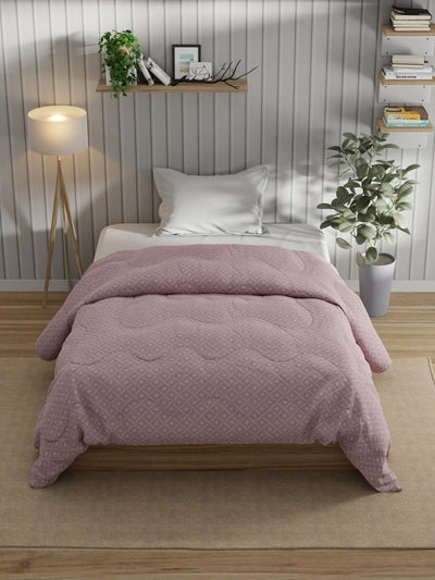 Super Fine 100% Egyptian Satin Cotton Comforter For All Weather <small> (geometric-pink)</small>