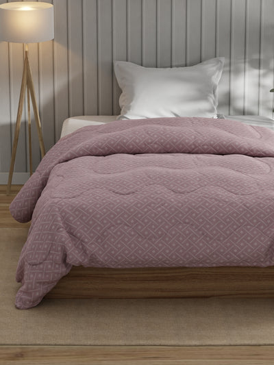 Super Fine 100% Egyptian Satin Cotton Comforter For All Weather <small> (geometric-pink)</small>