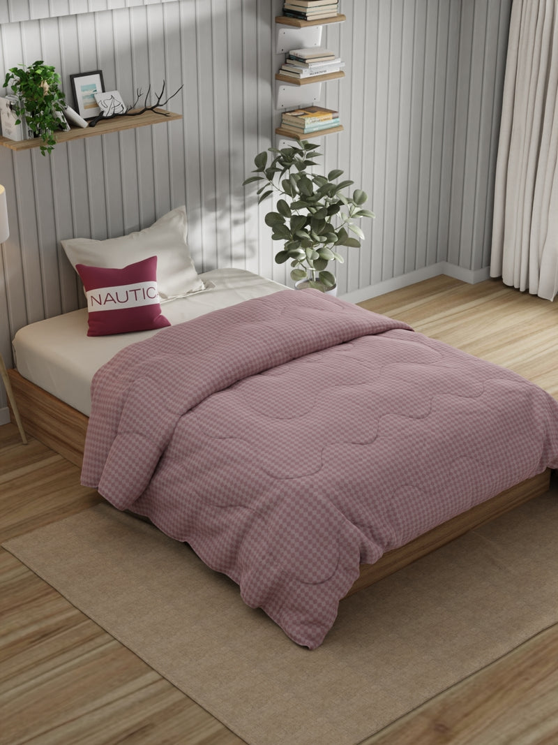 Super Fine 100% Egyptian Satin Cotton Comforter For All Weather <small> (geometric-lavender)</small>