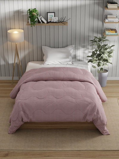 Super Fine 100% Egyptian Satin Cotton Comforter For All Weather <small> (geometric-lavender)</small>