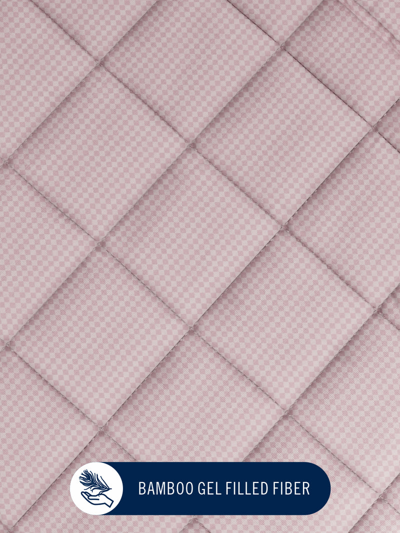 Super Fine 100% Egyptian Satin Cotton Comforter For All Weather <small> (geometric-lavender)</small>