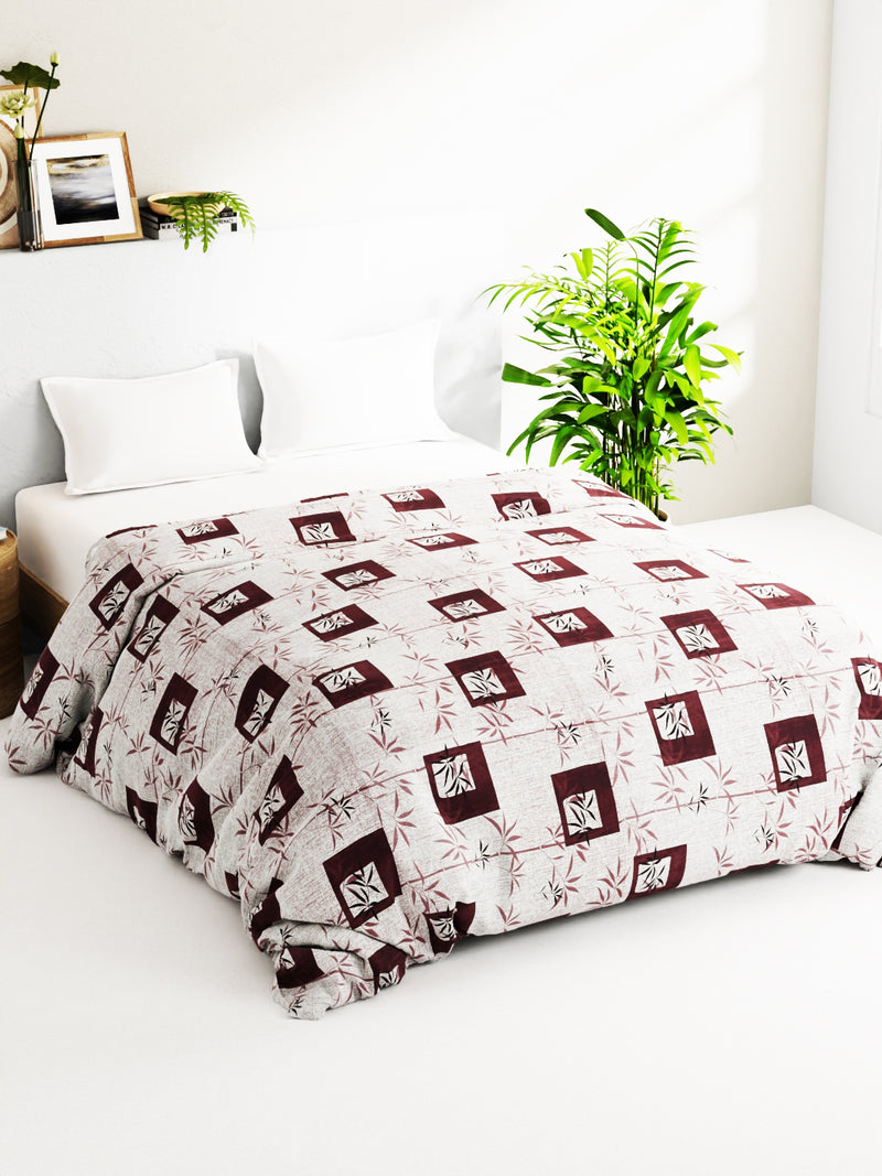 Super Soft 100% Natural Cotton Fabric Comforter For All Weather <small> (geometric-plum)</small>