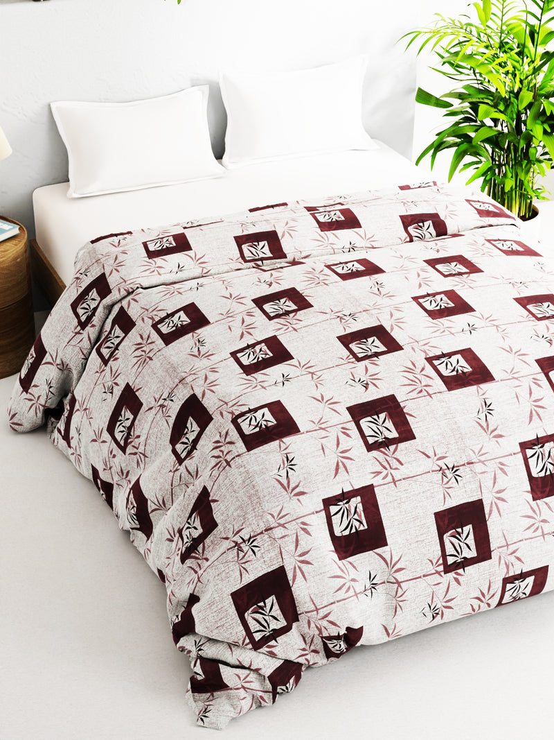 Super Soft 100% Natural Cotton Fabric Comforter For All Weather <small> (geometric-plum)</small>