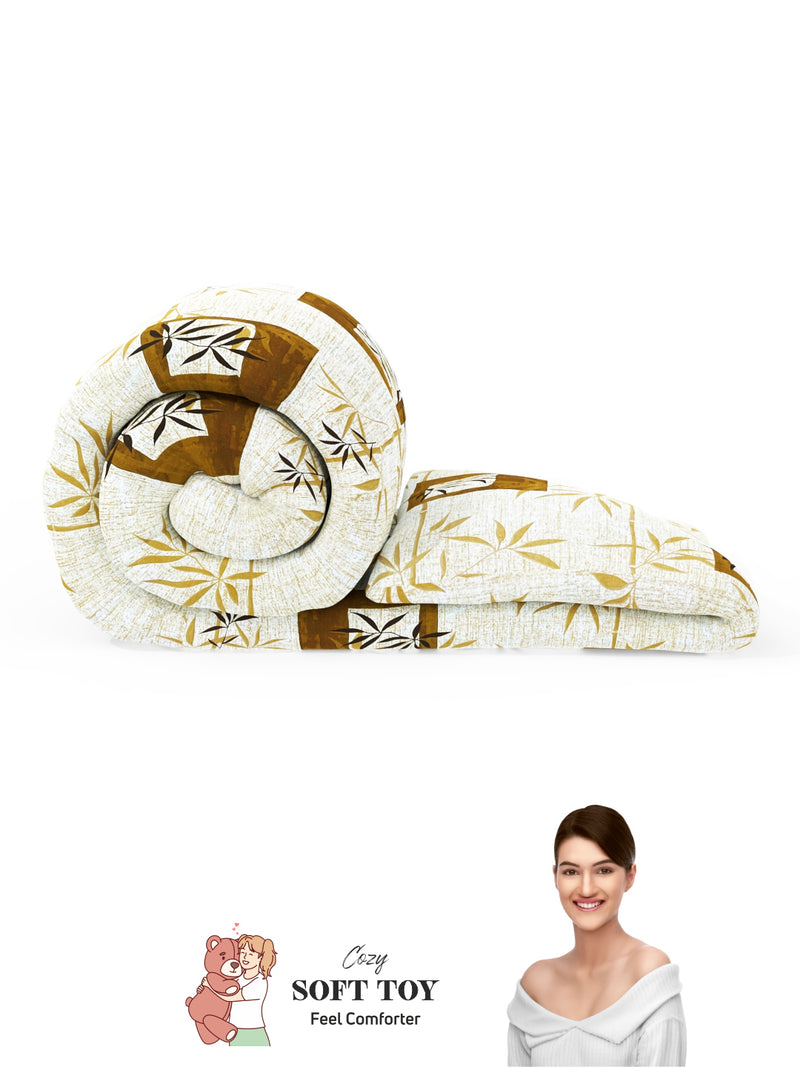 Super Soft 100% Natural Cotton Fabric Comforter For All Weather <small> (geometric-sage)</small>