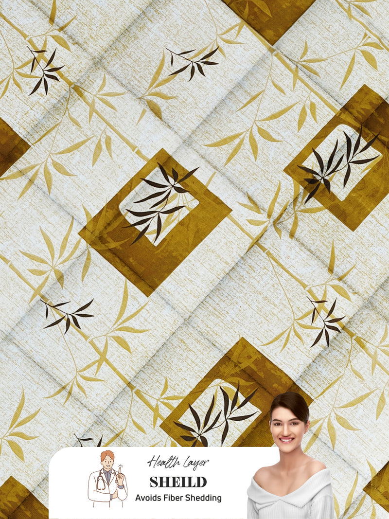 Super Soft 100% Natural Cotton Fabric Comforter For All Weather <small> (geometric-sage)</small>