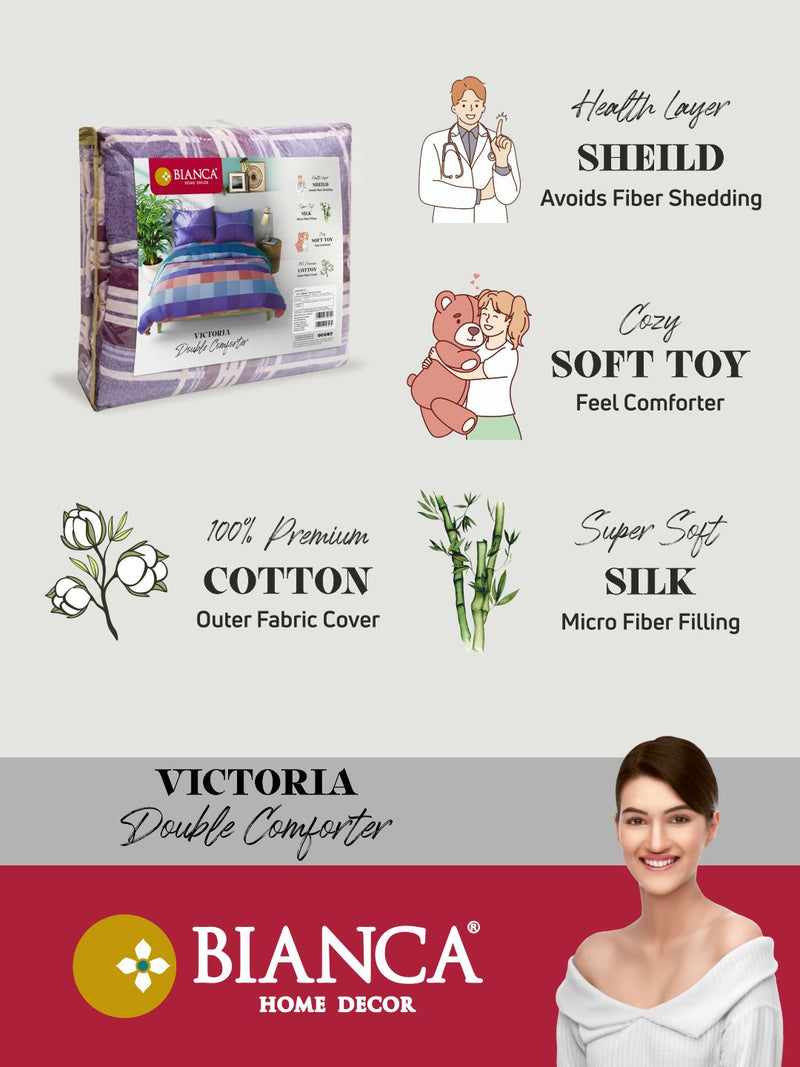 Super Soft 100% Natural Cotton Fabric Comforter For All Weather <small> (geometric-sage)</small>