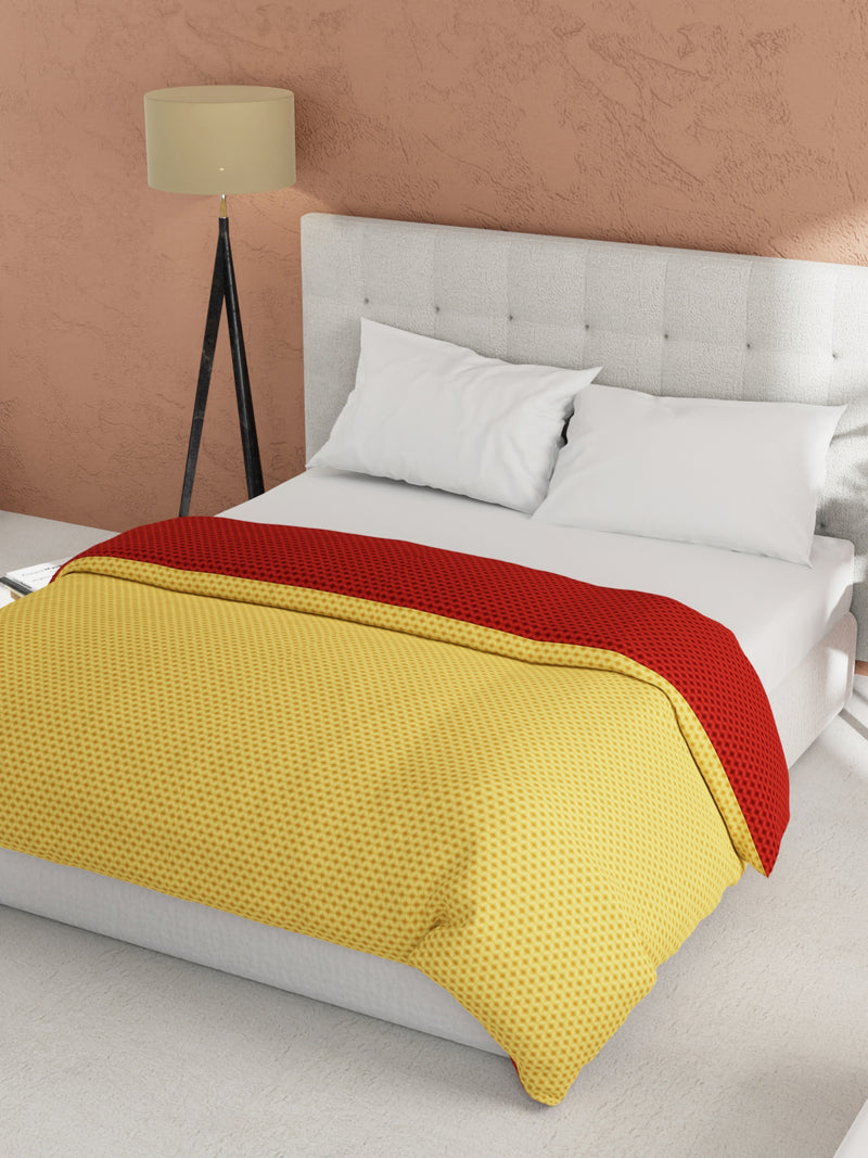Ultra Soft Microfiber Reversible Comforter For All Weather <small> (reversible-blue/yellow)</small>