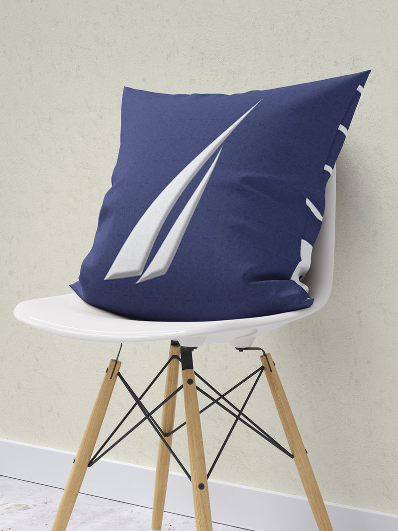 Premium Cotton Printed Cushion Covers <small> (stripe-navy)</small>