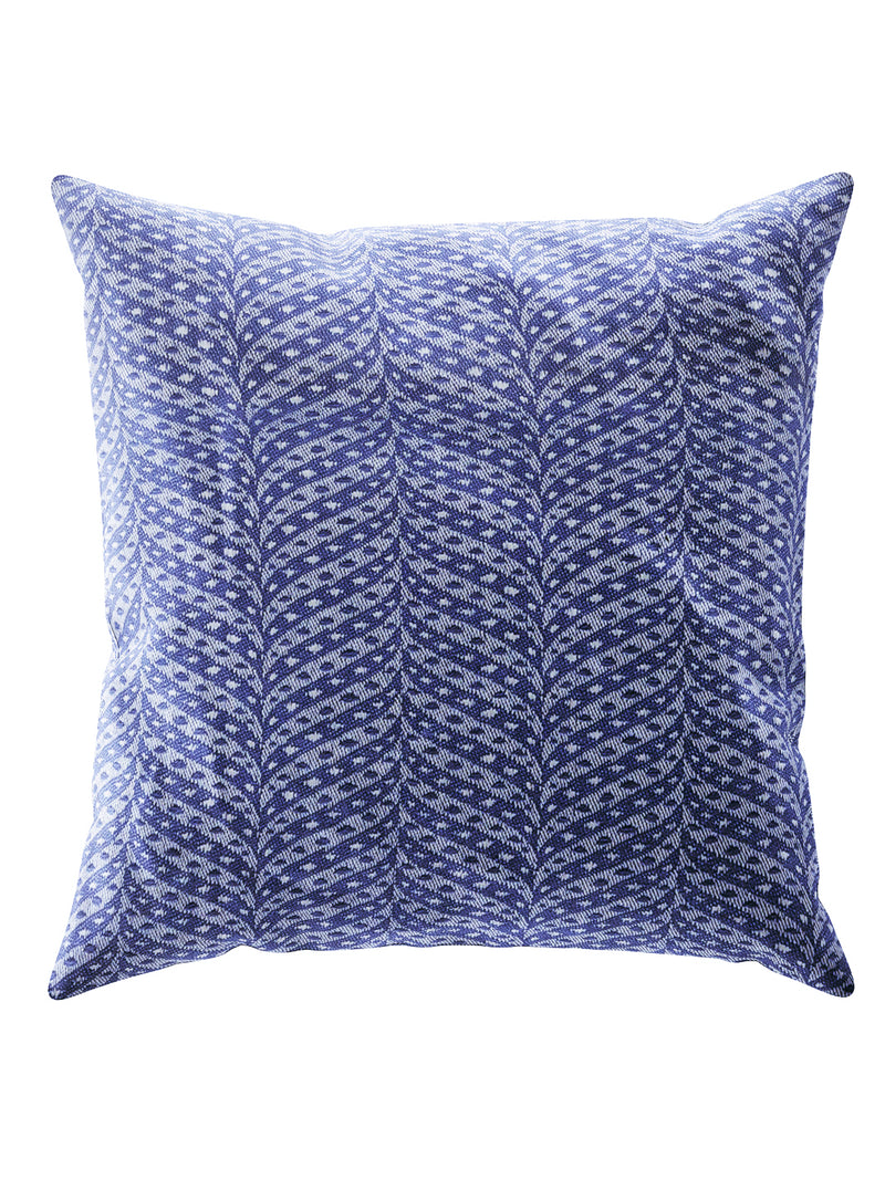 Decorative Hand Loom Cotton Jute Cushion Covers <small> (geometric-blue)</small>