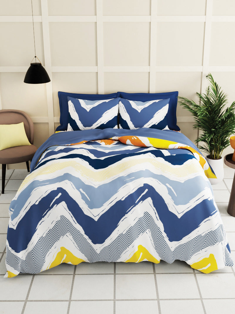 Extra Smooth Micro 2 Single Bedsheet With 2 Pillow Cover <small> (stripe-multi)</small>