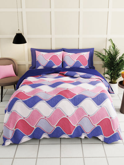 Extra Smooth Micro 2 Single Bedsheet With 2 Pillow Cover <small> (abstract-blue/multi)</small>