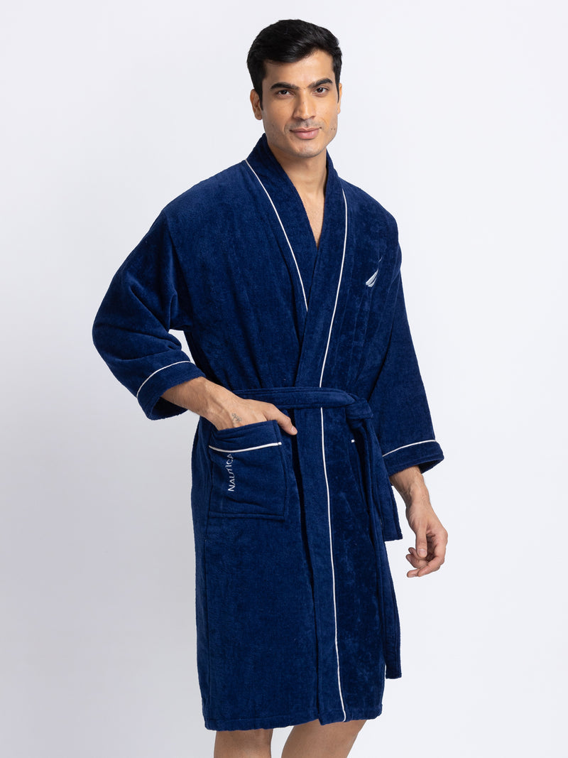 Luxurious Ultra Soft Bath Robe <small> ((nil)-navy)</small>